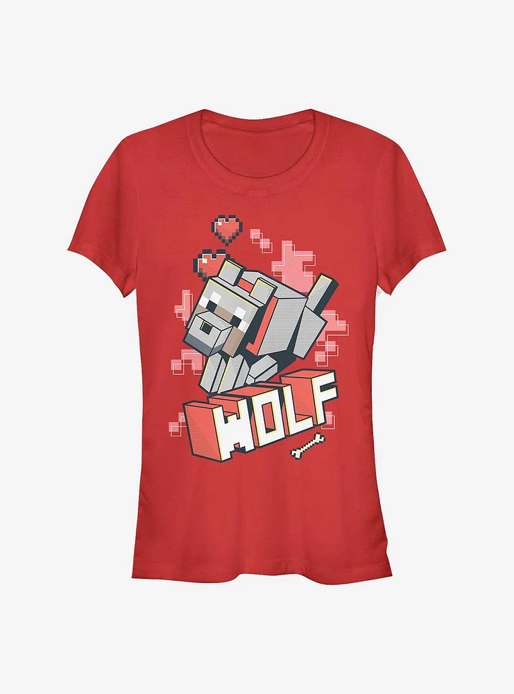 Minecraft Wolf Hero Girls T-Shirt