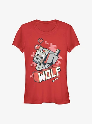 Minecraft Wolf Hero Girls T-Shirt