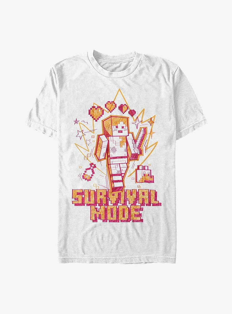 Minecraft Survival Mode Sketch T-Shirt