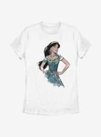 Disney Aladdin 2019 Jasmine Sketch Womens T-Shirt