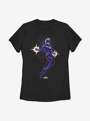 Marvel Captain Flying Star Womens T-Shirt