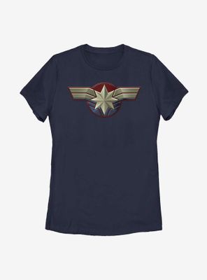 Captain Marvel Costume Logo Womens T-Shirt