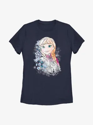 Disney Frozen Anna Flowers Womens T-Shirt