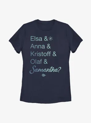Disney Frozen 2 And Samantha Womens T-Shirt