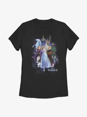 Disney Frozen 2 Group Cloud Womens T-Shirt