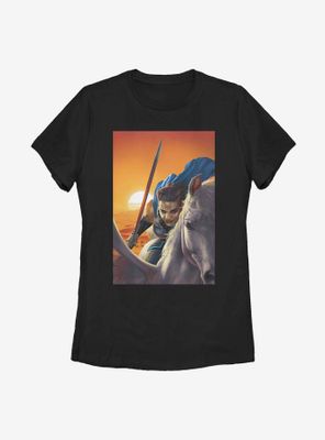 Marvel Valkyrie Flying Painting Womens T-Shirt