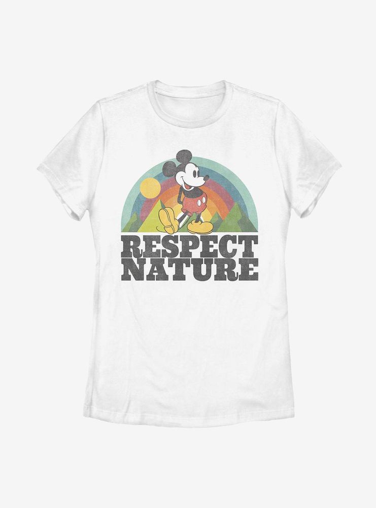 Disney Mickey Mouse Respect Nature Womens T-Shirt