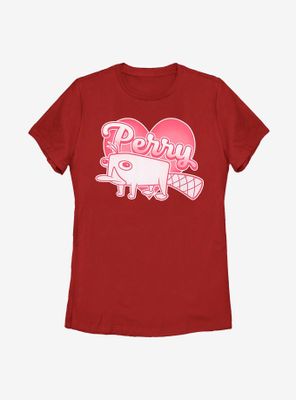 Disney Phineas And Ferb Platypus Love Womens T-Shirt