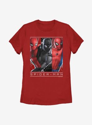 Marvel Spider-Man Three Spidey Suits Womens T-Shirt