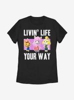 Nintendo Animal Crossing Living Life Womens T-Shirt