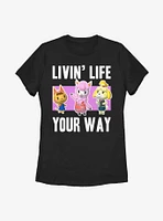 Nintendo Animal Crossing Living Life Womens T-Shirt