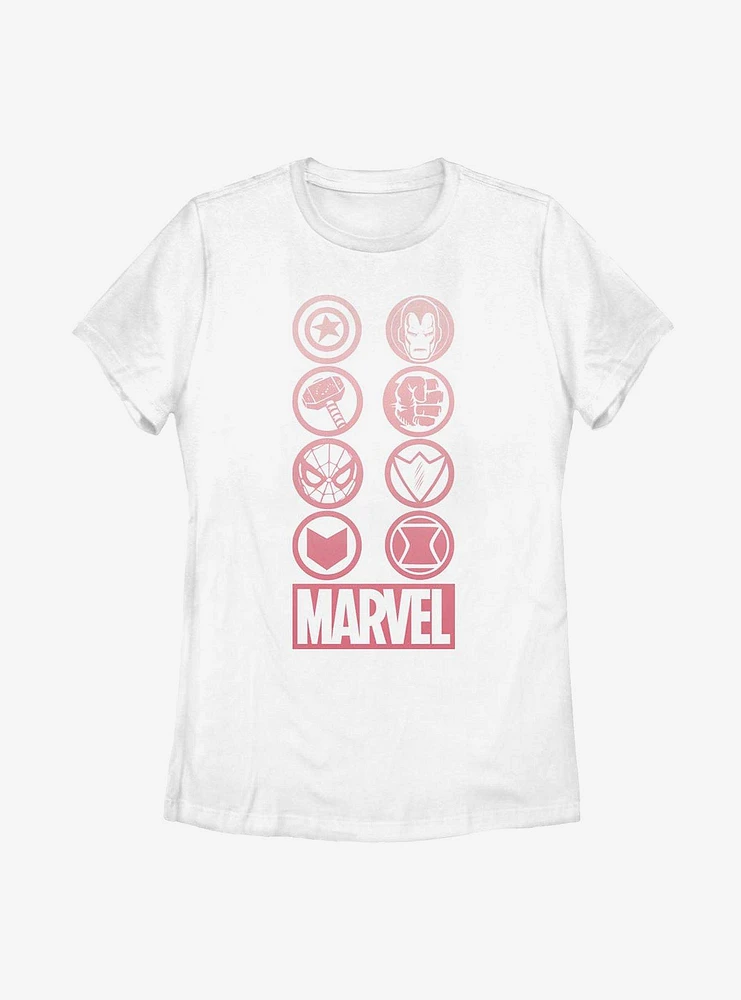 Marvel Avengers Gradient Icons Womens T-Shirt