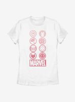 Marvel Avengers Gradient Icons Womens T-Shirt