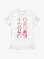 Marvel Avengers Gradient Icons Womens T-Shirt