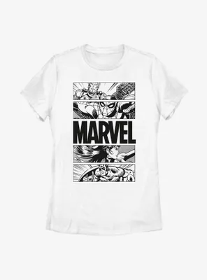 Marvel Avengers Graphic Panels Womens T-Shirt