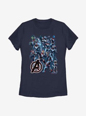 Marvel Avengers Suit Group Womens T-Shirt