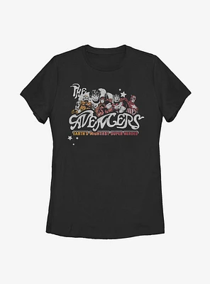 Marvel Avengers Vintage Womens T-Shirt