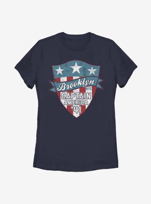 Marvel Captain America Brooklyn Cap Logo Womens T-Shirt