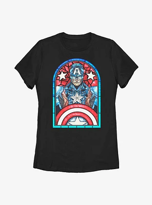 Marvel Captain America Cap Glass Womens T-Shirt