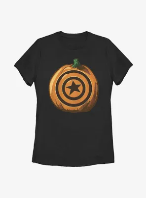 Marvel Captain America Pumpkin Womens T-Shirt