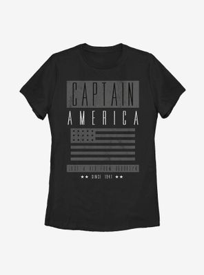 Marvel Captain America Greyout Cap Womens T-Shirt