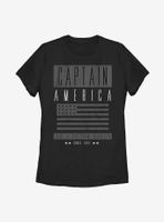 Marvel Captain America Greyout Cap Womens T-Shirt