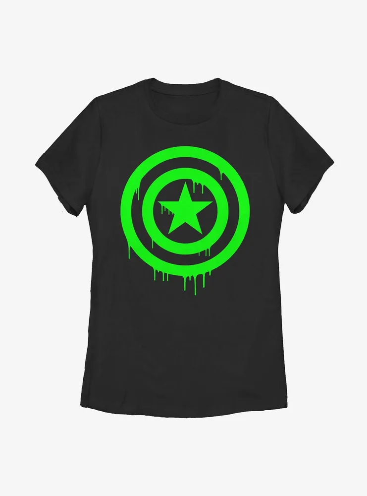 Marvel Captain America Oozing Shield Womens T-Shirt