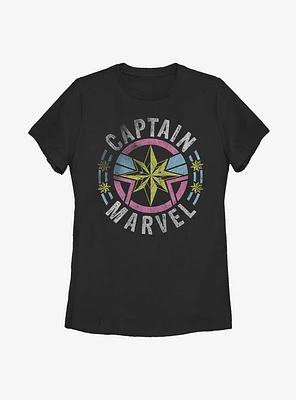 Captain Marvel 90s Capt. Logo Womens T-Shirt