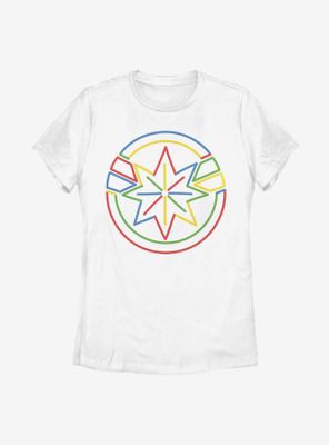 Captain Marvel Colors Womens T-Shirt