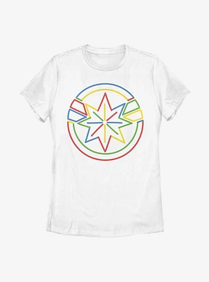 Captain Marvel Colors Womens T-Shirt