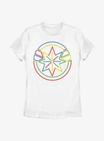 Captain Marvel Colors Womens T-Shirt