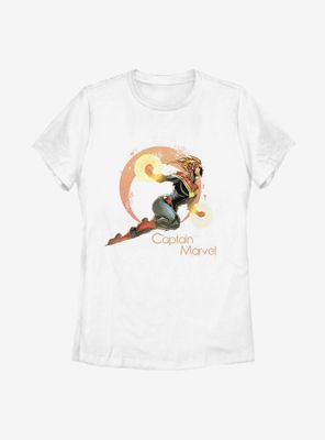Captain Marvel Circle Womens T-Shirt