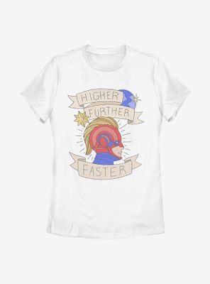 Captain Marvel Cosmic Hero Faster Womens T-Shirt