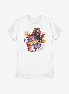 Marvel Captain Fighter Faster Womens T-Shirt