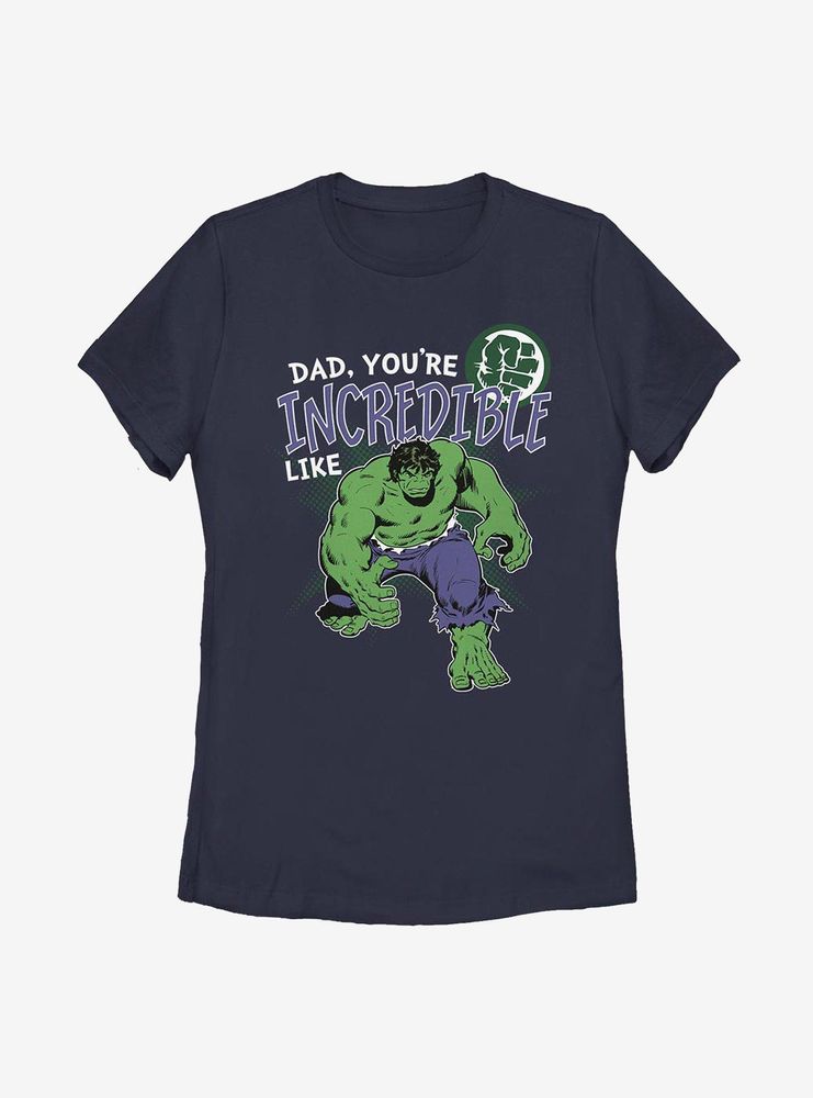 Marvel Hulk Incredible Like Dad Womens T-Shirt