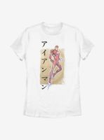 Marvel Iron Man Japanese Text Womens T-Shirt