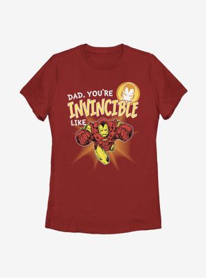 Marvel Iron Man Invincible Like Dad Womens T-Shirt
