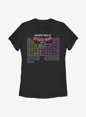 Marvel Spider-Man Spider Man Periodic Table Womens T-Shirt