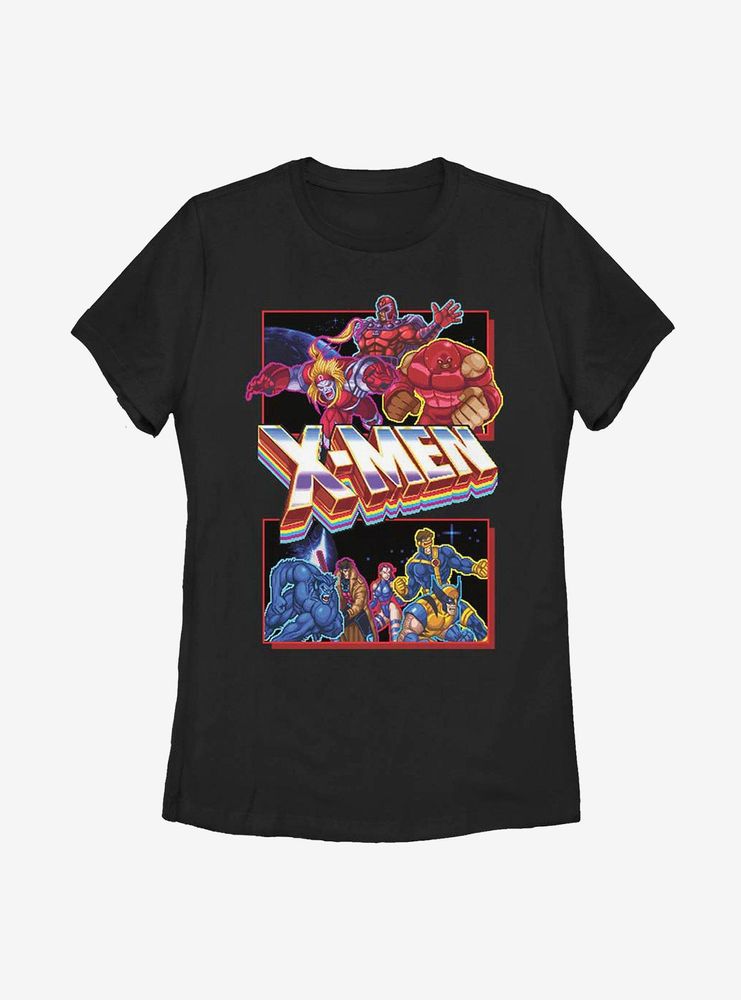 Marvel X-Men Arcade Fight Womens T-Shirt