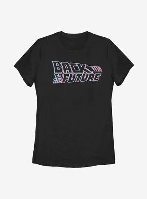 Back To The Future 3D Color Logo Womens T-Shirt