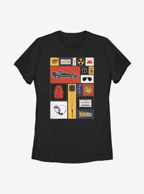 Back To The Future Boxes Icons Womens T-Shirt