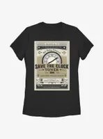 Back To The Future Clock Tower Flyer Womens T-Shirt