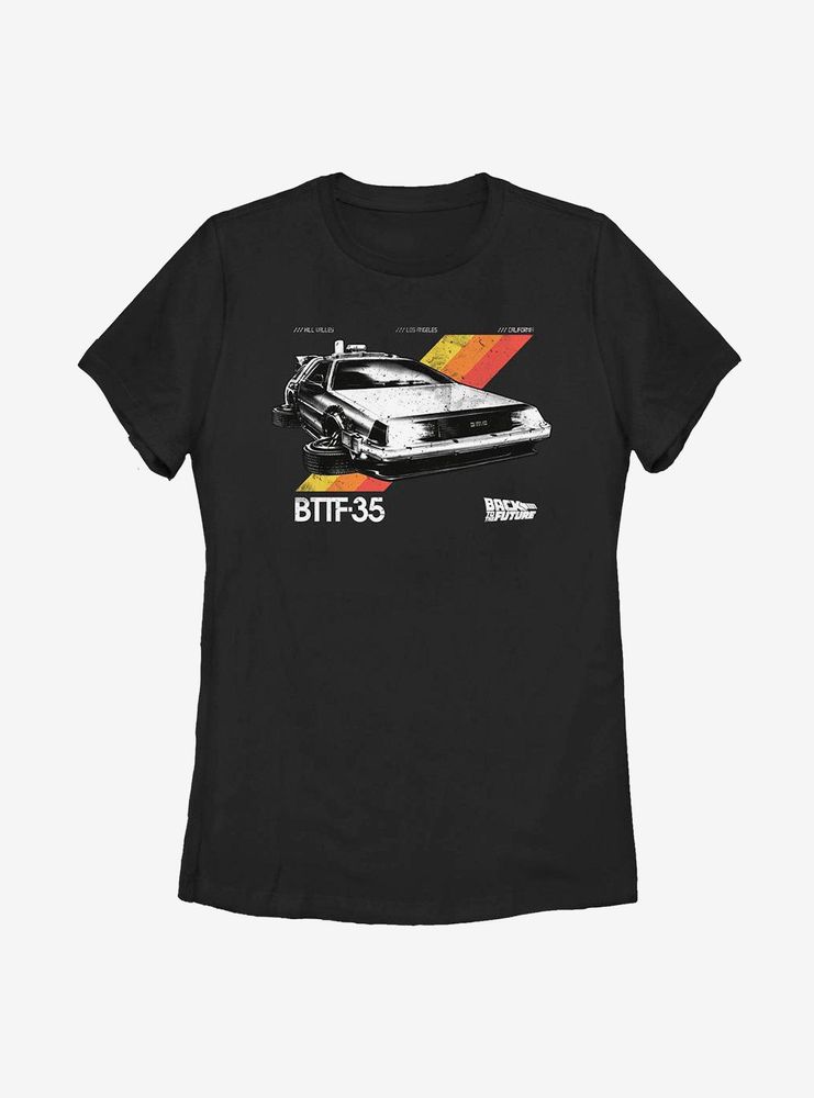 Back To The Future DeLorean Womens T-Shirt