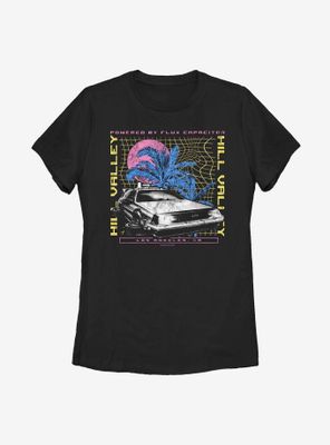 Back To The Future DeLorean Destination Womens T-Shirt