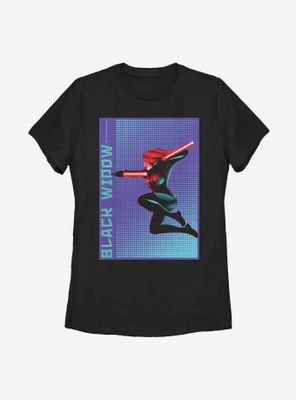 Marvel Black Widow Halftone Womens T-Shirt