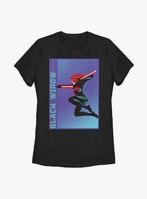 Marvel Black Widow Halftone Womens T-Shirt