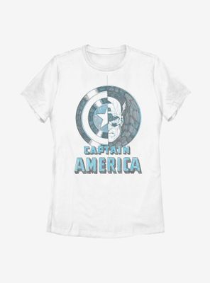 Marvel Captain America Shield Face Womens T-Shirt
