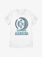 Marvel Captain America Shield Face Womens T-Shirt