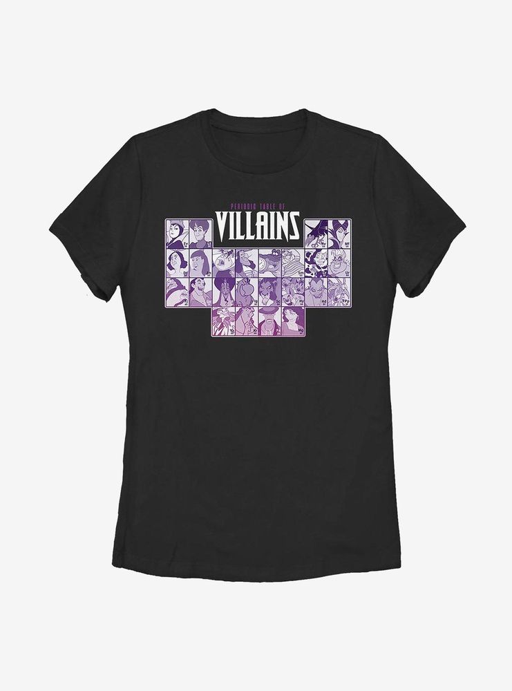 Disney Villains Periodic Table Womens T-Shirt