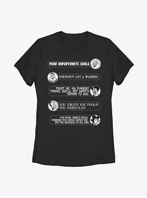 Disney Villains Quotes Womens T-Shirt